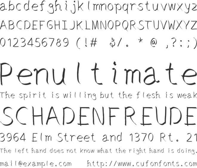 Rannel font preview