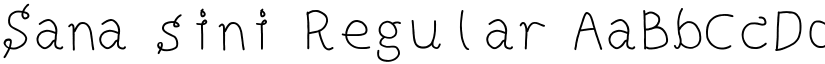 Sana sini Regular font