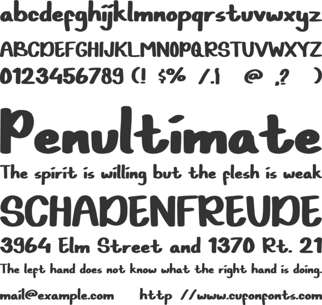 Santa Christmas font preview