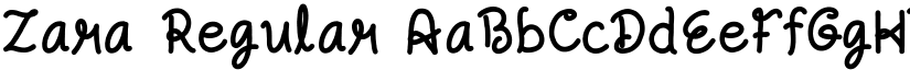 Zara Regular font