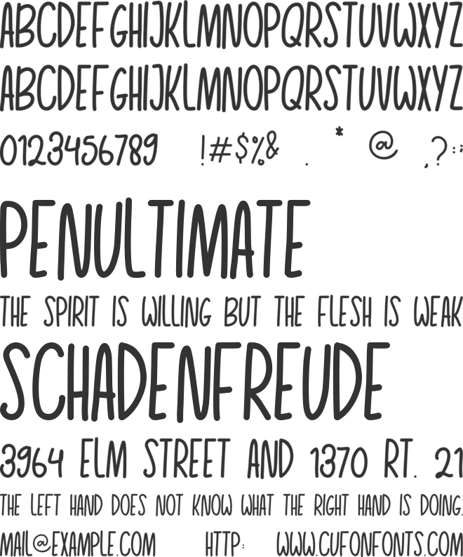 Growing Garden font preview