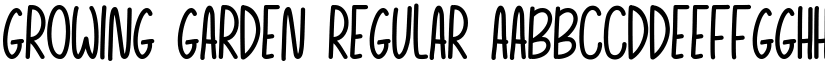 Growing Garden Regular font
