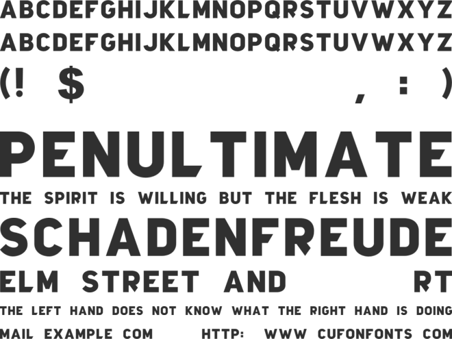 Clovedoper font preview