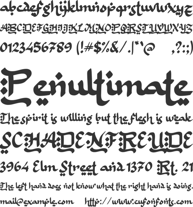 b Bulan Rajab font preview