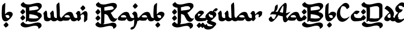 b Bulan Rajab Regular font