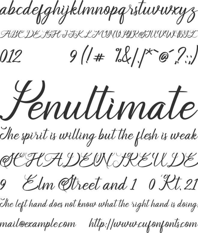 Soulmate font preview