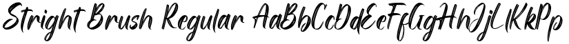 Stright Brush Regular font