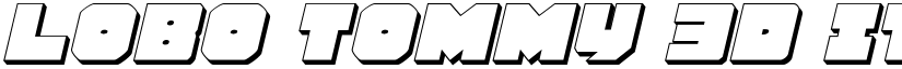 Lobo Tommy 3D Italic font