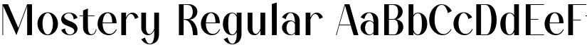 Mostery Regular font