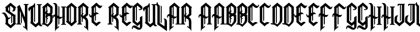 Snubhore Regular font