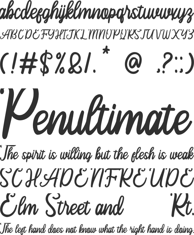 Tropical Blooming font preview