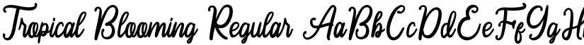 Tropical Blooming Regular font