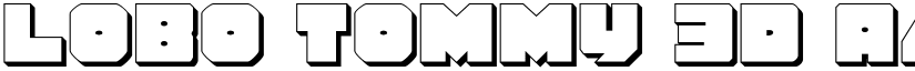 Lobo Tommy 3D font
