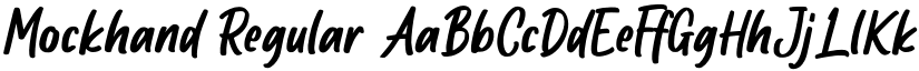 Mockhand Regular font