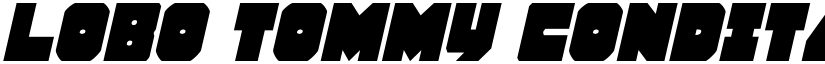 Lobo Tommy CondItalic font