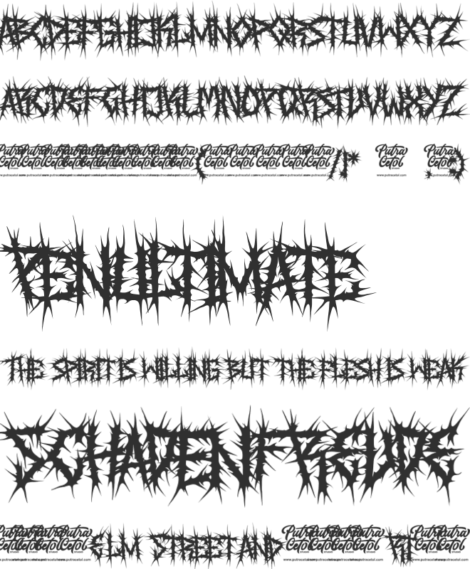 ROSE THORNS font preview