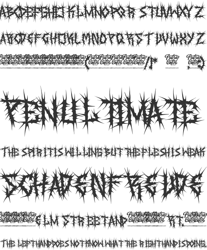 ROSE THORNS font preview