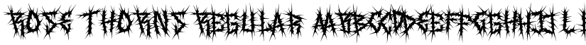 ROSE THORNS Regular font