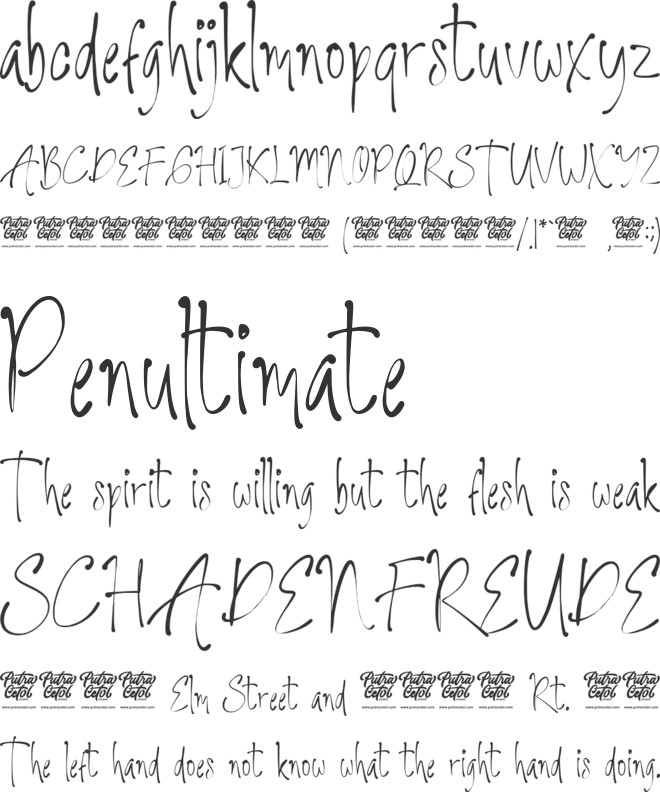 My Beautiful Story font preview