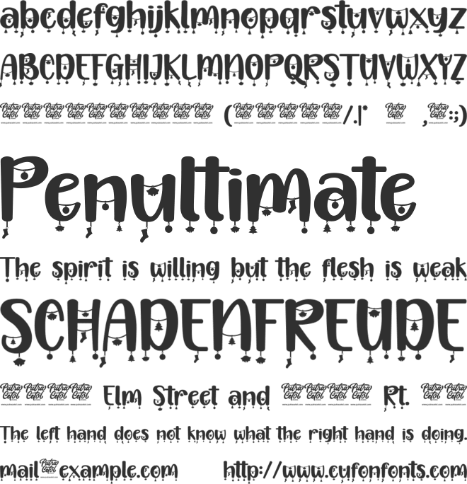 HappyChristmasParty font preview