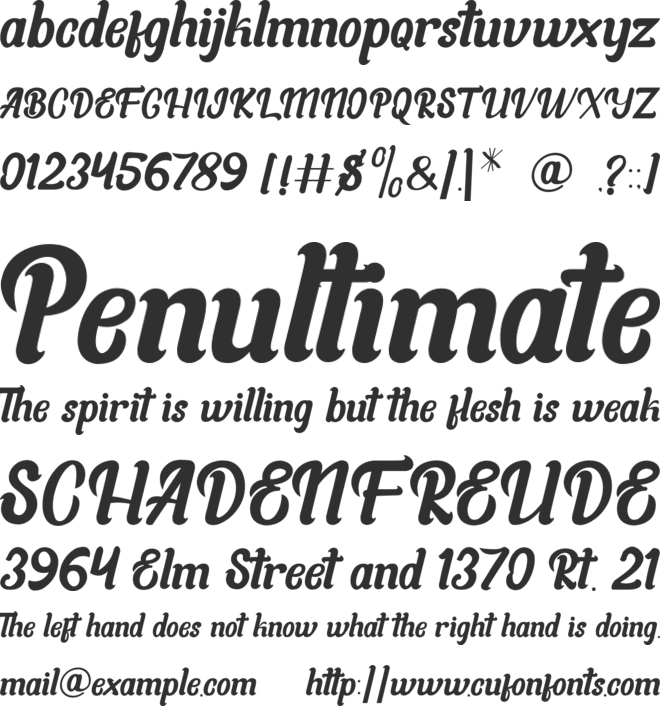 Daybury font preview