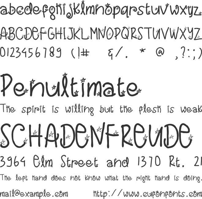 Unicorn Beautifull font preview