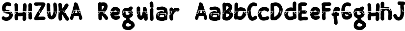 SHIZUKA Regular font