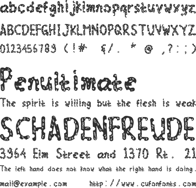 Richeese font preview