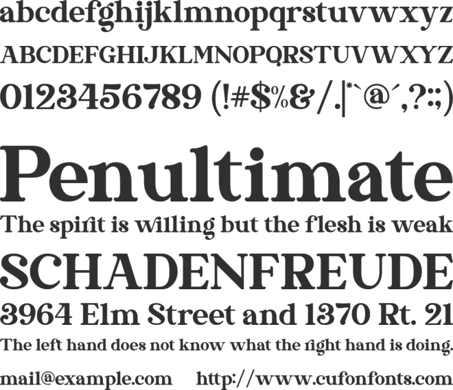Stylish California font preview