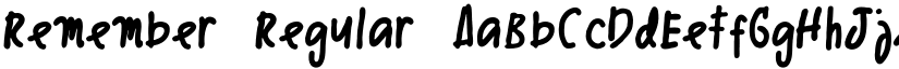 Remember Regular font