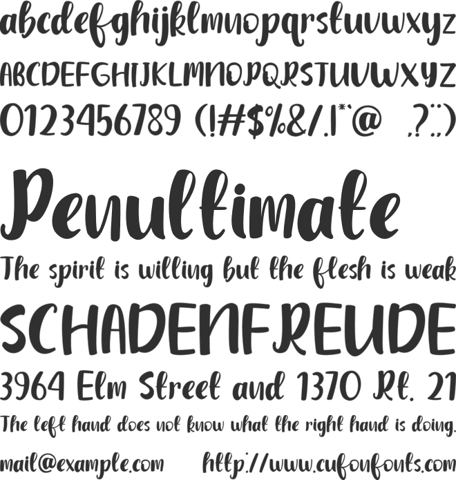 Dream Road font preview