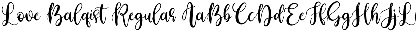 Love Balqist Regular font
