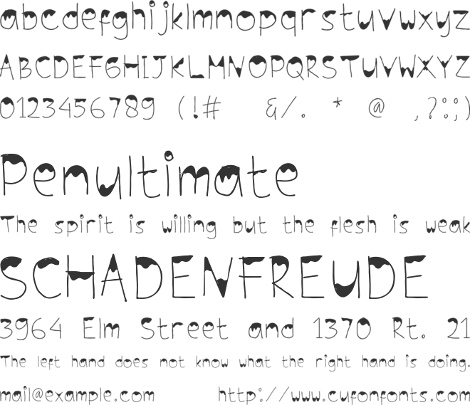 Santa Claus font preview