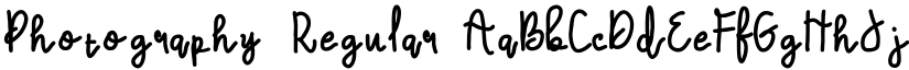 Photography Regular font
