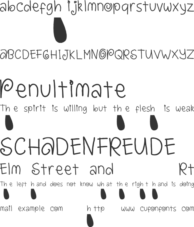 Naturally font preview