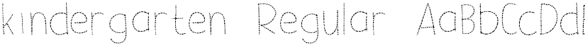 kindergarten Regular font