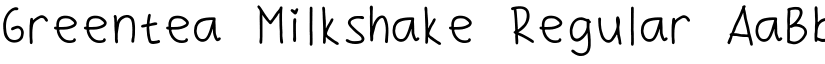 Greentea Milkshake Regular font