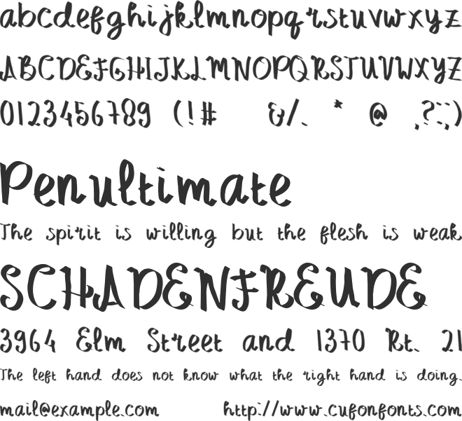 Emerald font preview