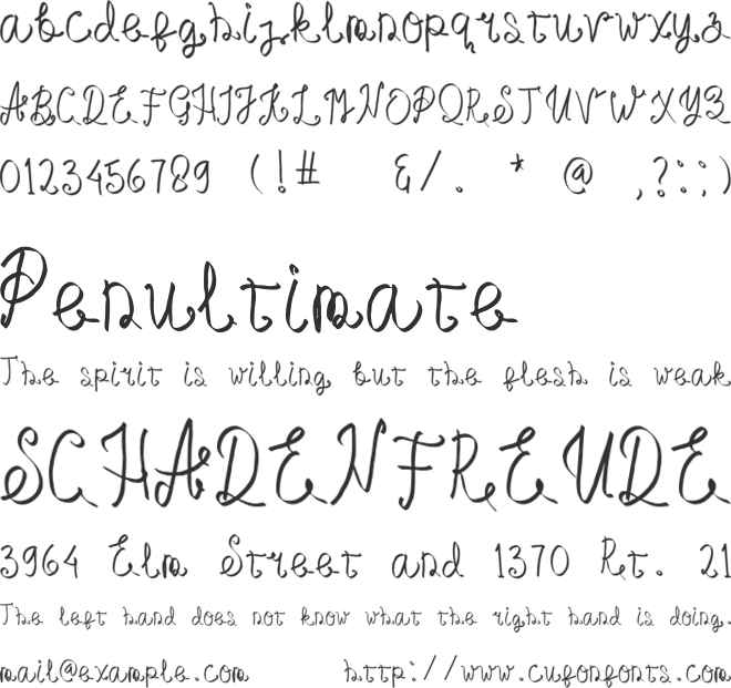 Cheerful Year font preview