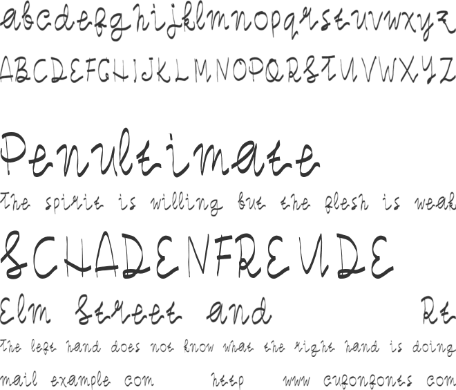 Aldebara font preview