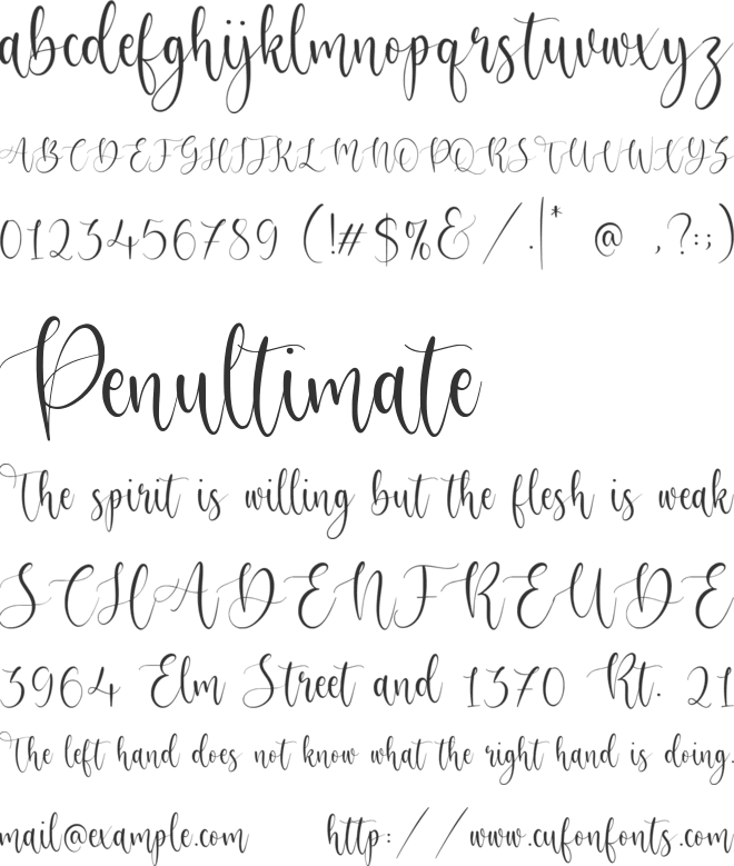 Adrielle font preview