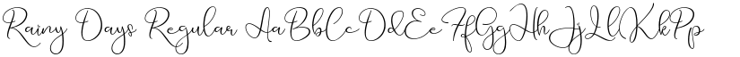 Rainy Days Regular font
