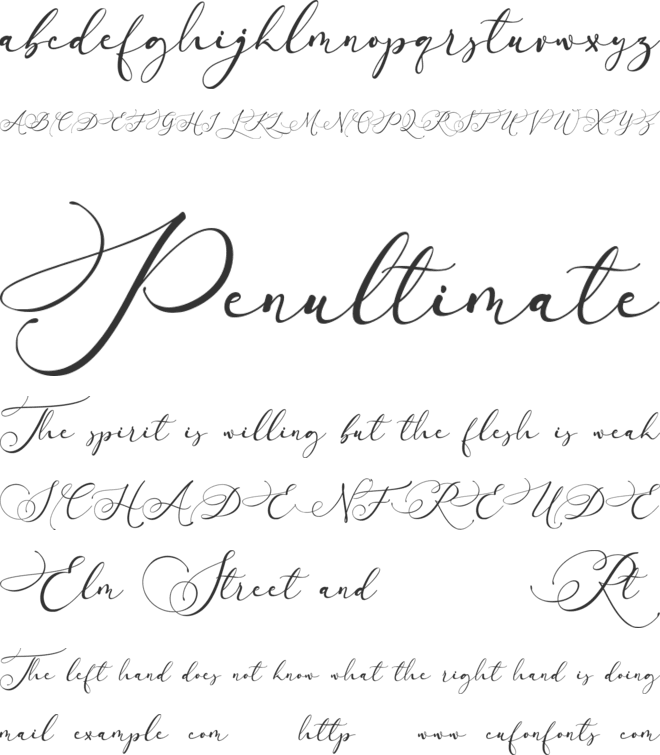 Arellia font preview