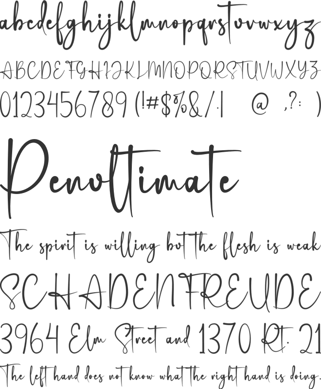 Anneth  Believer font preview