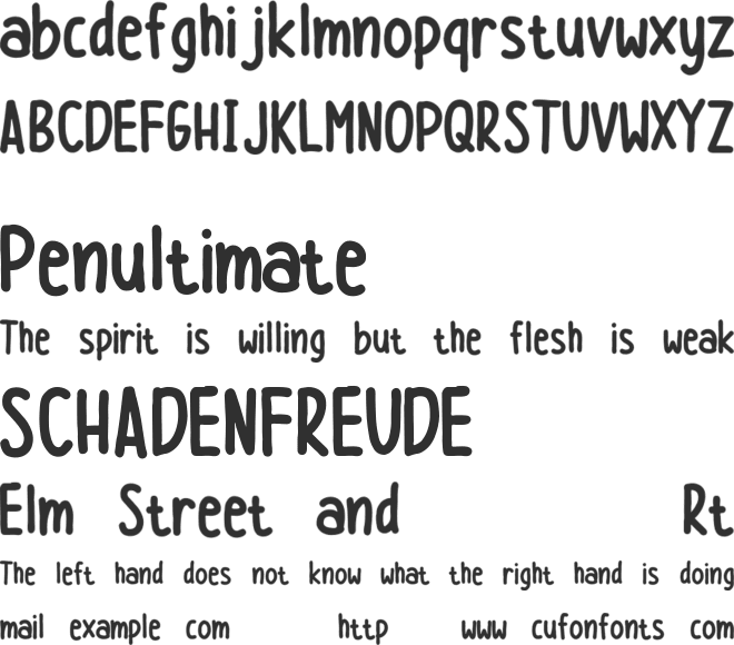 Stricker font preview