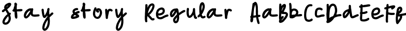 Stay story Regular font