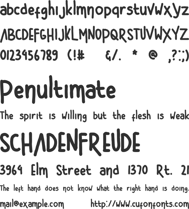 START-UP font preview