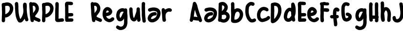 PURPLE Regular font