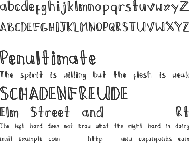 Pillow font preview