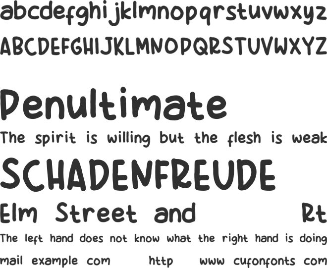 ONE MORE font preview